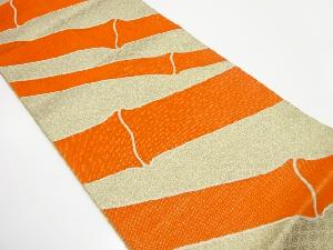 アンティーク　七宝繋ぎに竹模様織り出し袋帯（着用可）